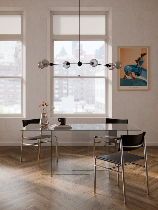 Anoursa Glass Dining Table, 180 x 90 cm