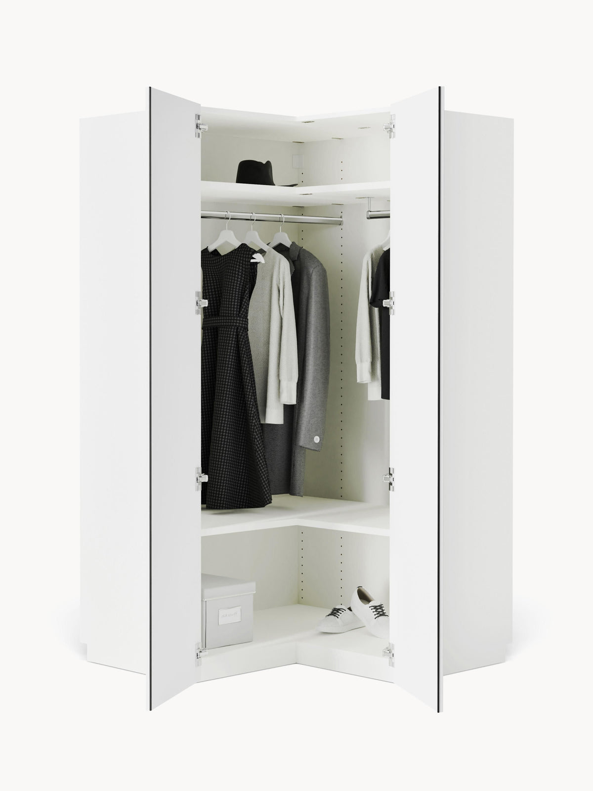 Charmella Modular Corner Wardrobe, 115 cm Wide