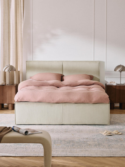 Drescano Upholstered Corduroy Bed