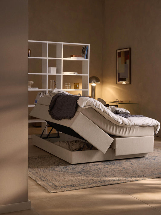 Enybell Box Spring Bed with Storage