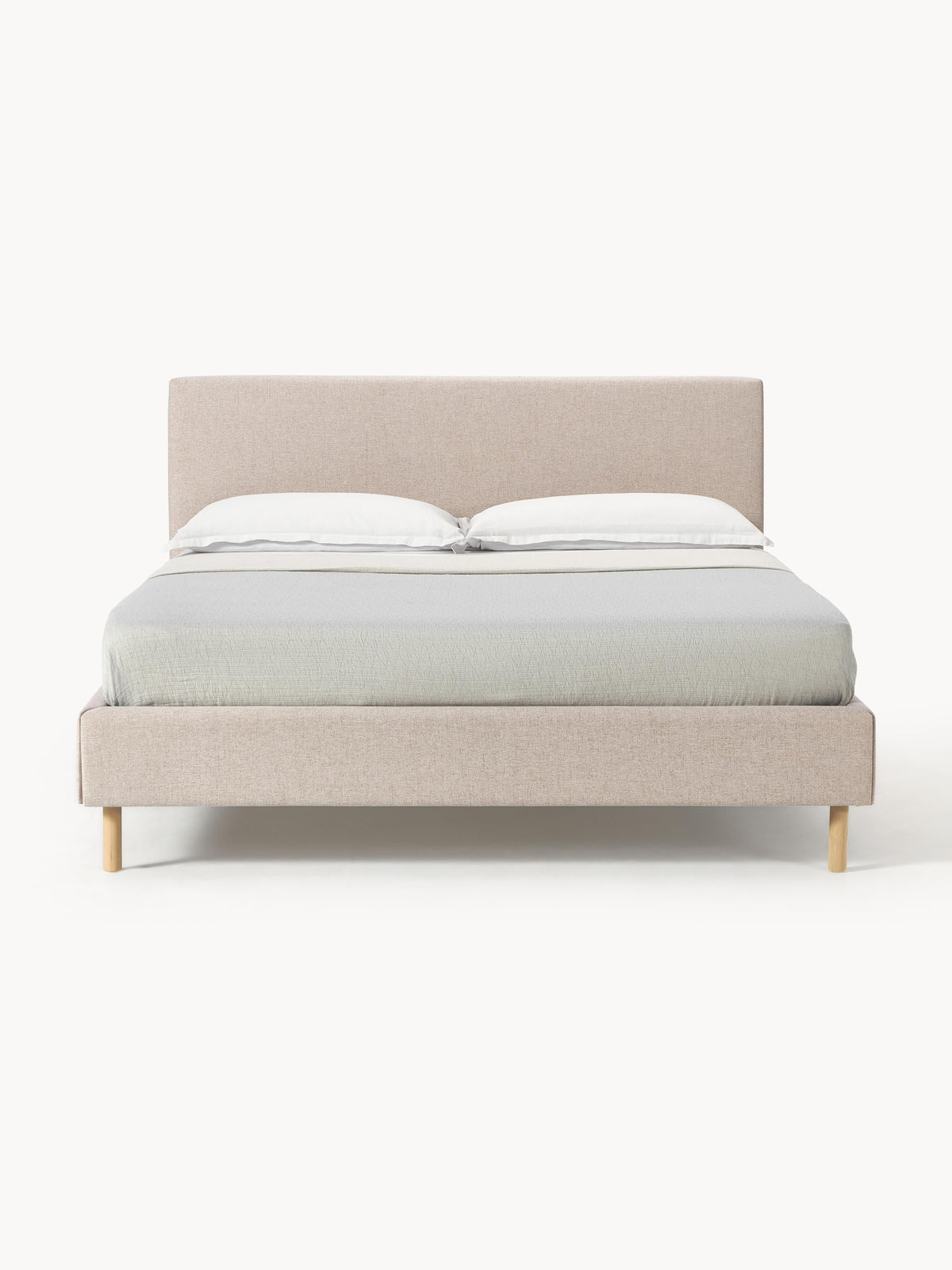 Giurenza Upholstered Bed with Wooden Feet