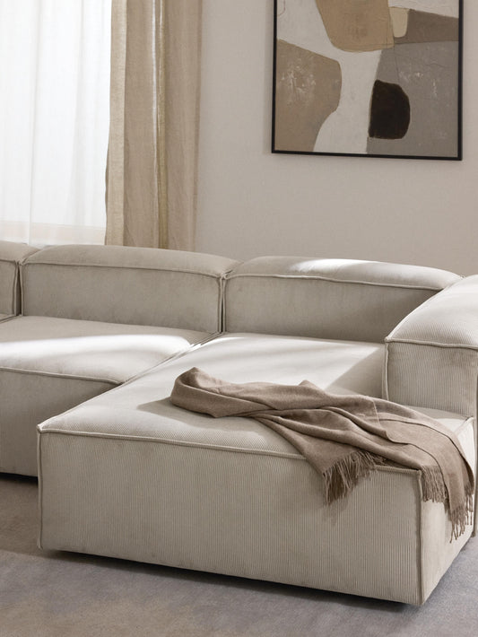 Lenzano Corduroy Ottoman Corner Module
