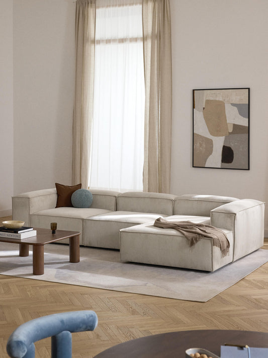 Lenzano Modular Corduroy Corner Sofa (4-Seater)