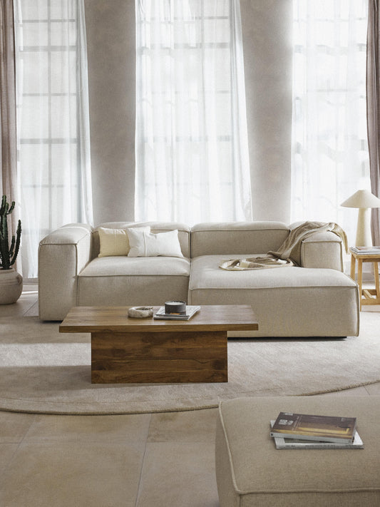 Lenzano Modular Corner Sofa (2-Seater) in Linen Blend