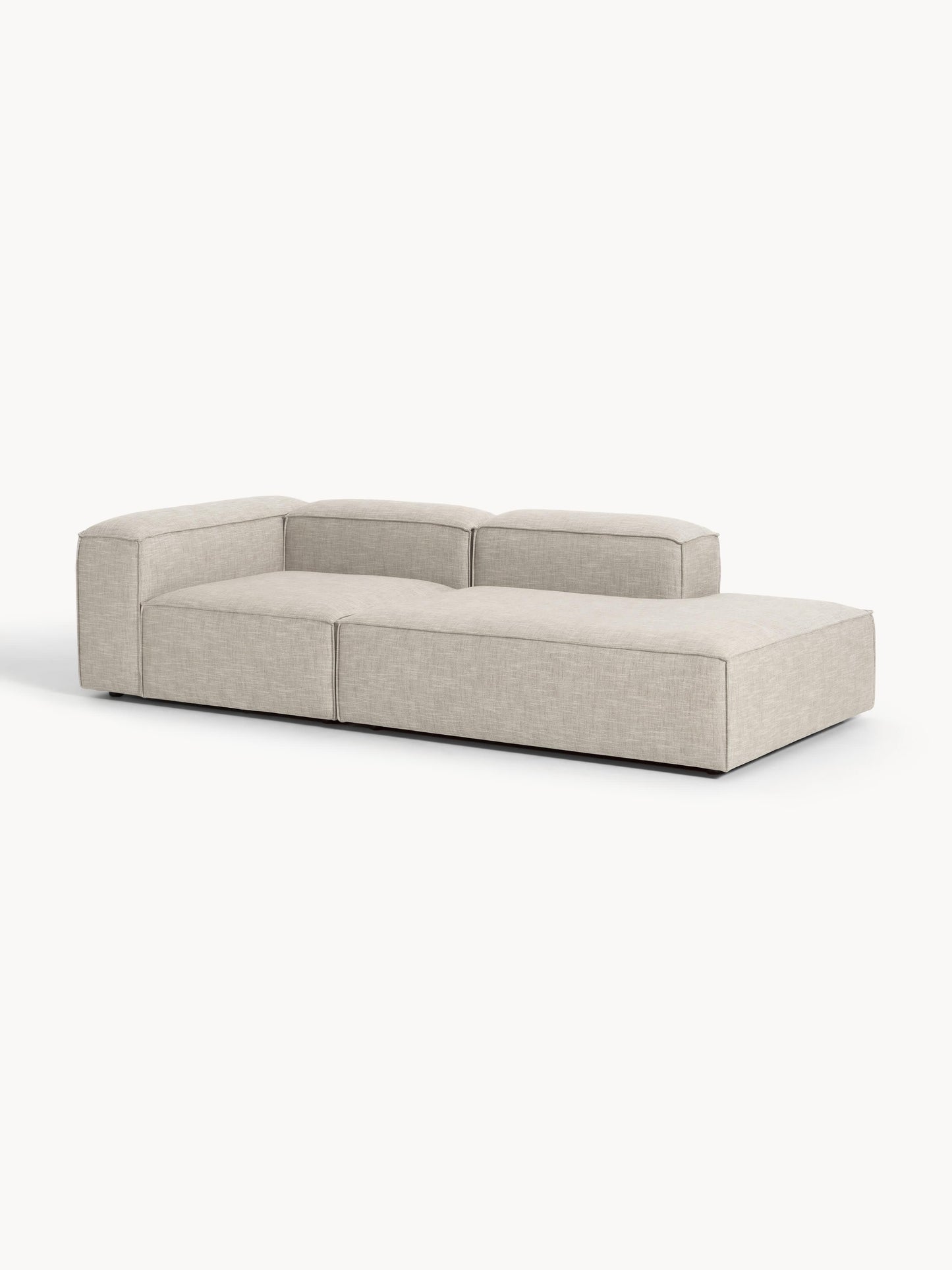 Lenzano Modular Linen Blend Ottoman