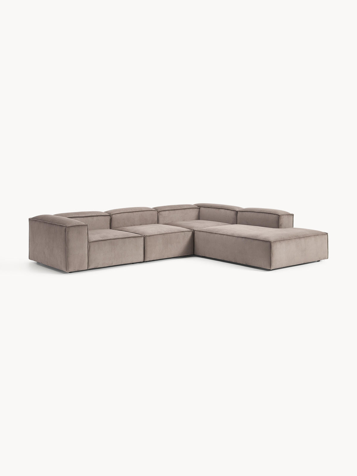 Lenzano Modular XL Corduroy Corner Sofa (4-Seater)