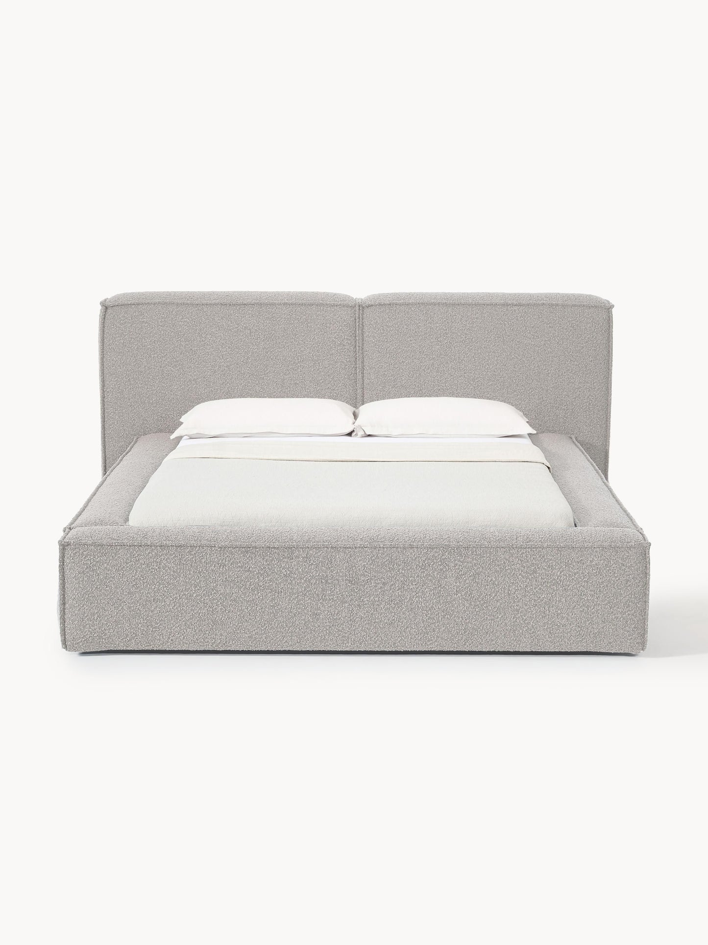 Lenzano Upholstered Bed in Bouclé