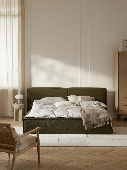 Lenzano Upholstered Bouclé Bed with Storage