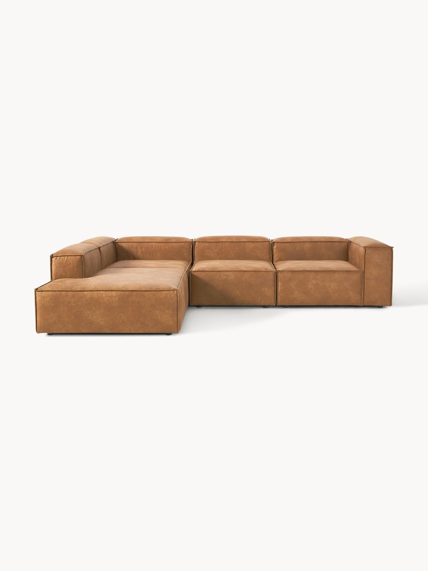 Lenzano XL Modular Leather Corner Sofa (4-Seater)
