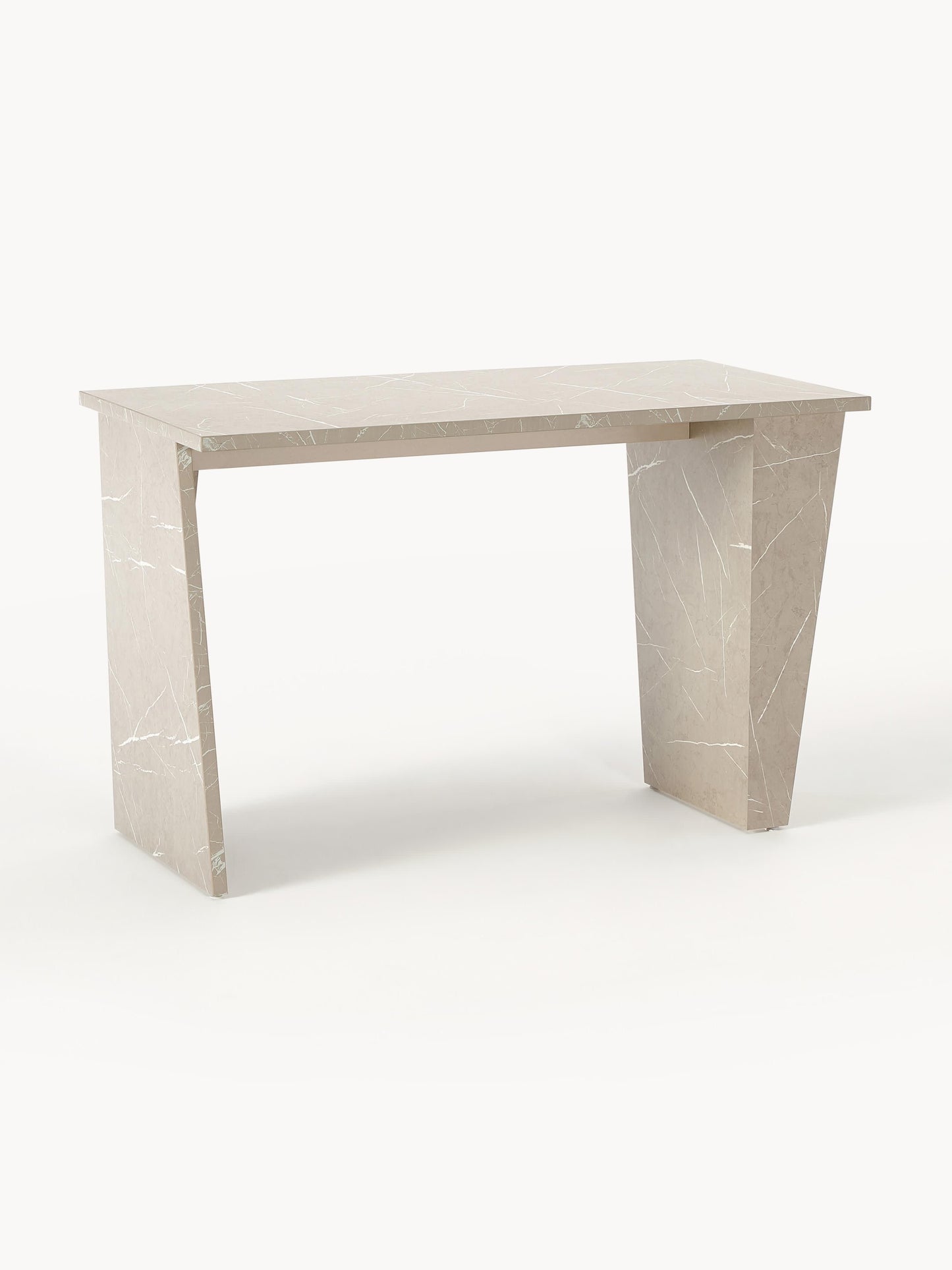 Liambro Travertine-Look Desk