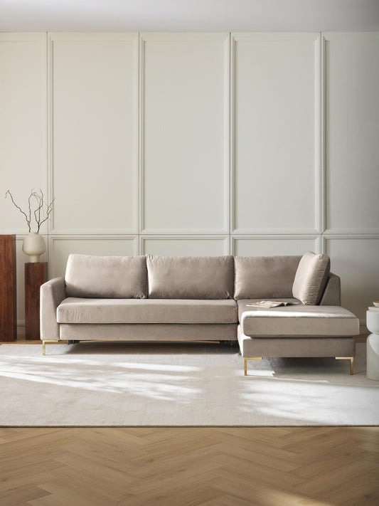 Lunmara 3-Seater Velvet Sofa Bed with Mattress