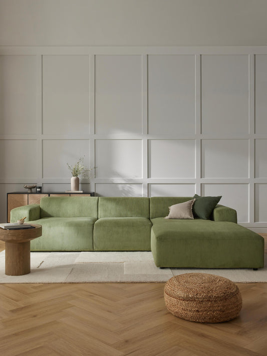 Melriva 4-Seater Corner Sofa in Corduroy