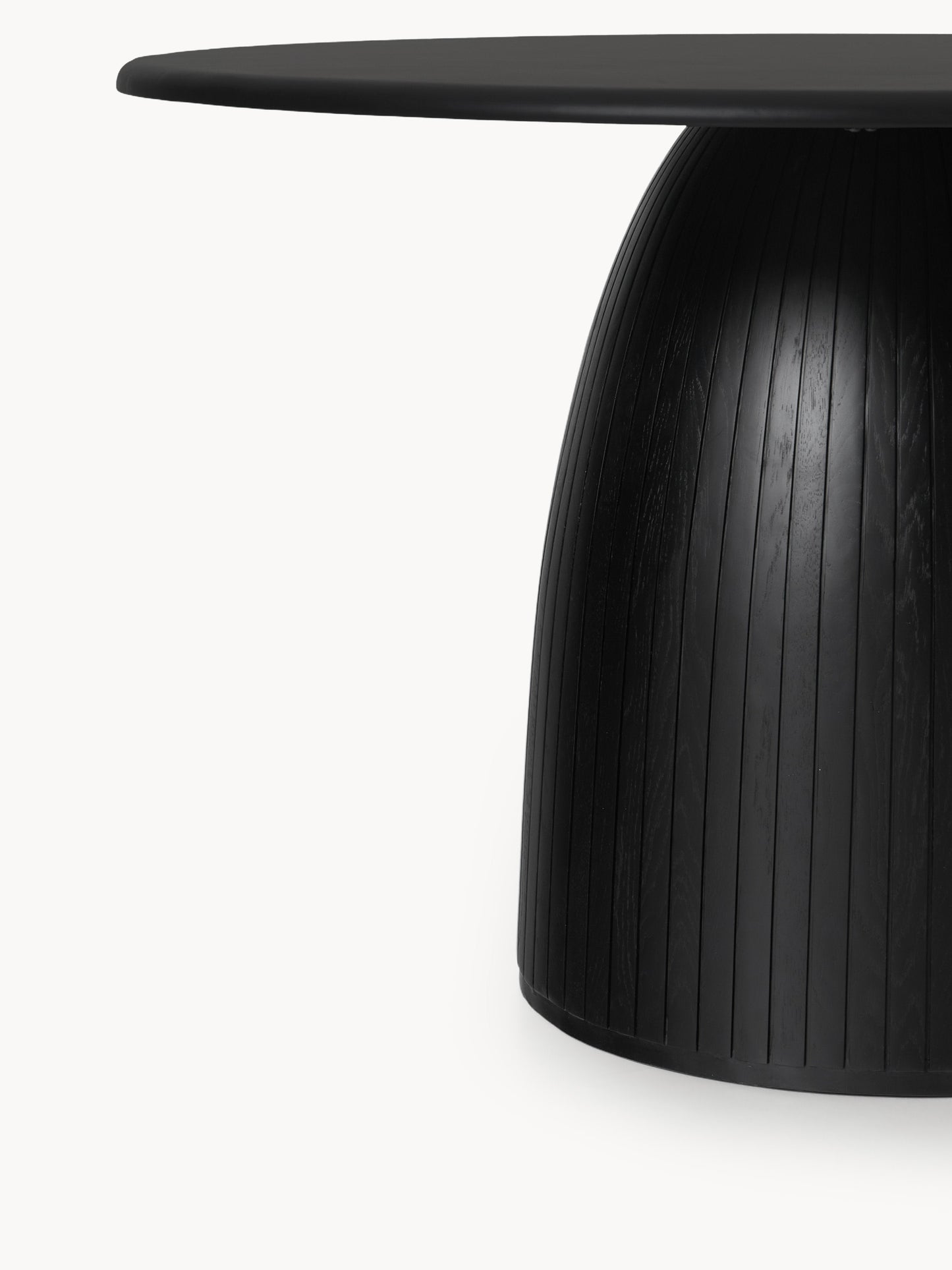 Nelbria Round Dining Table with Fluted Texture, in Various Sizes