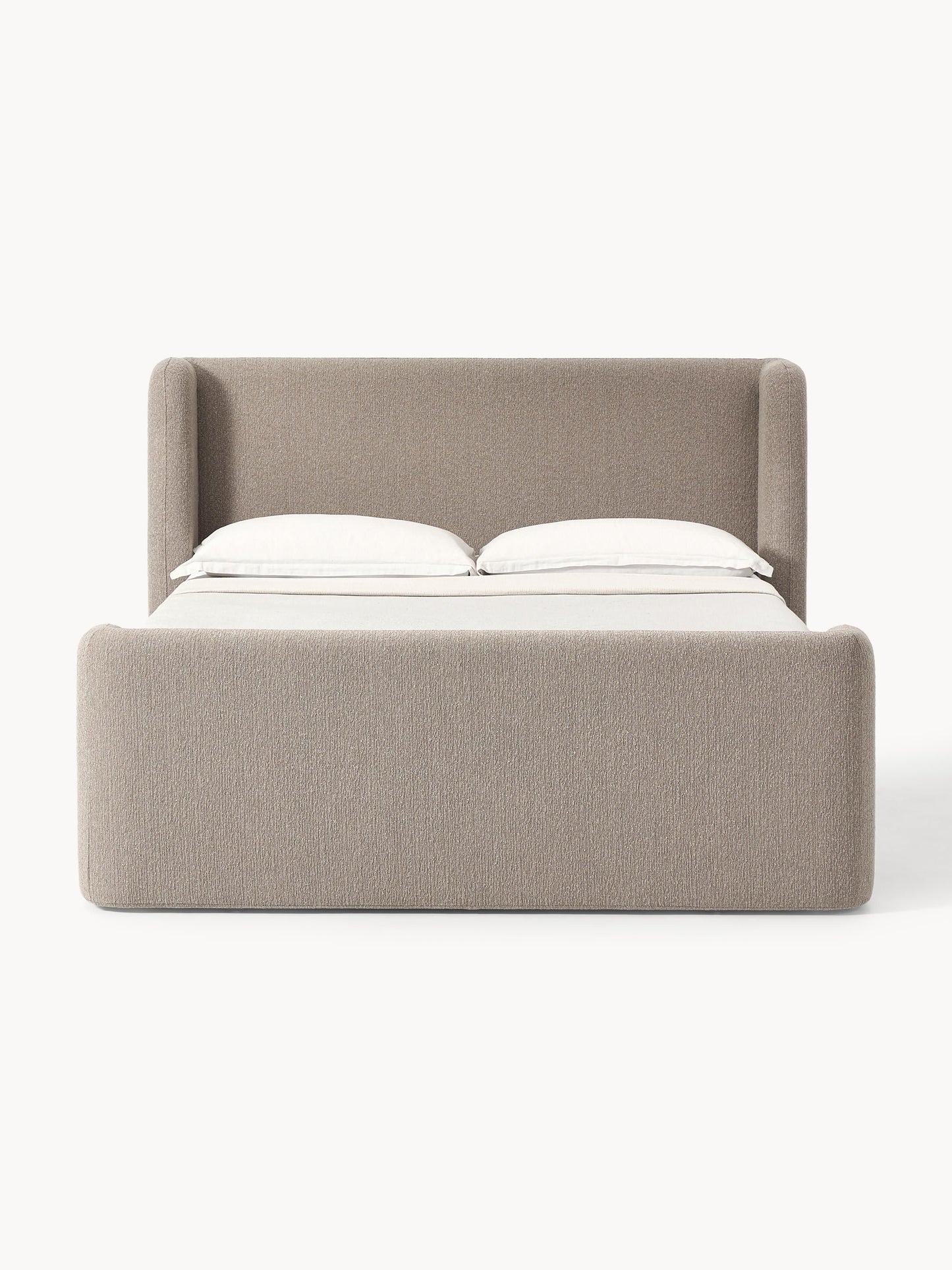 Pervella Box Spring Bed in Bouclé