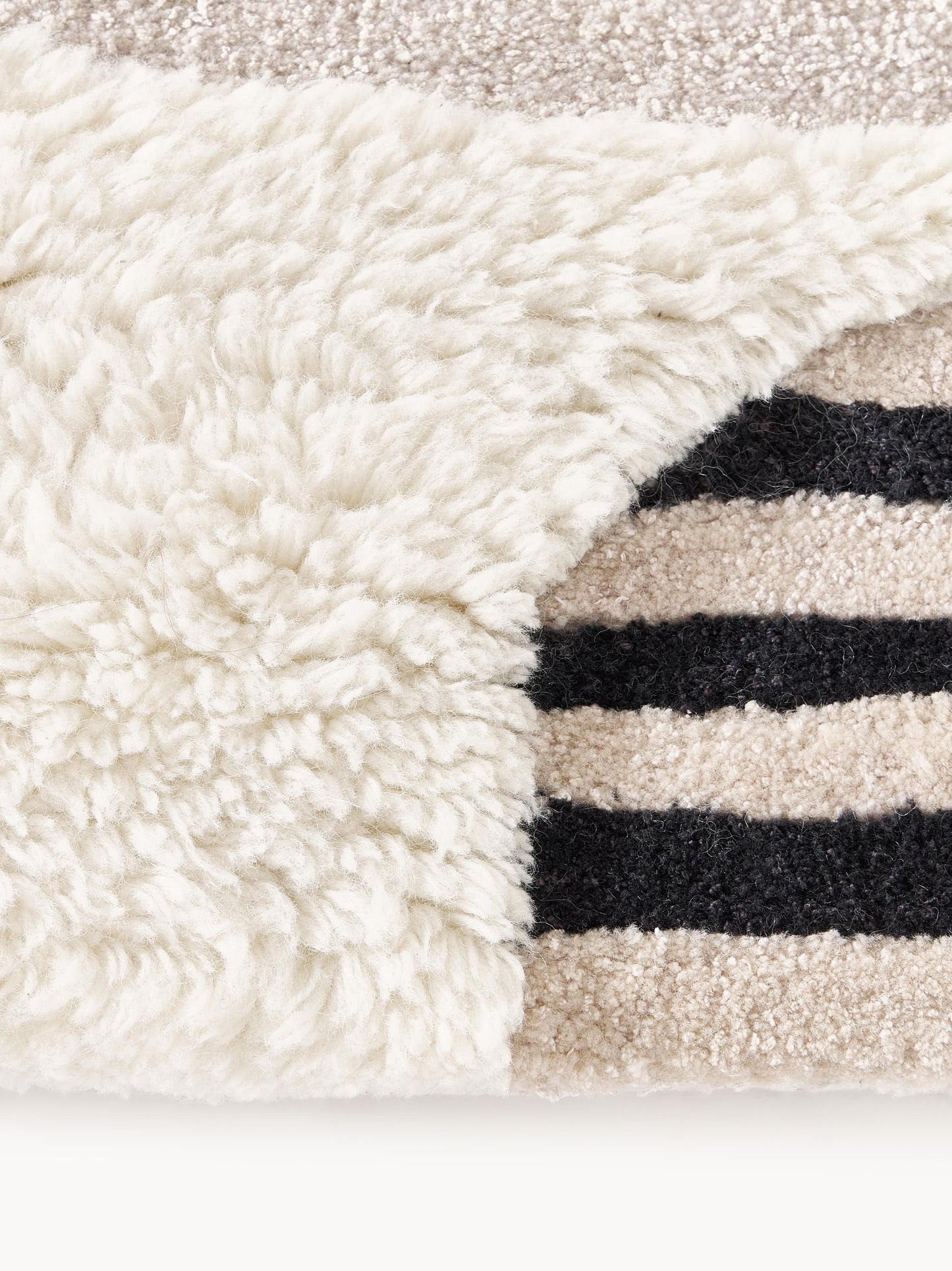 Rosmarco Hand-Tufted Wool Rug with High-Low Texture