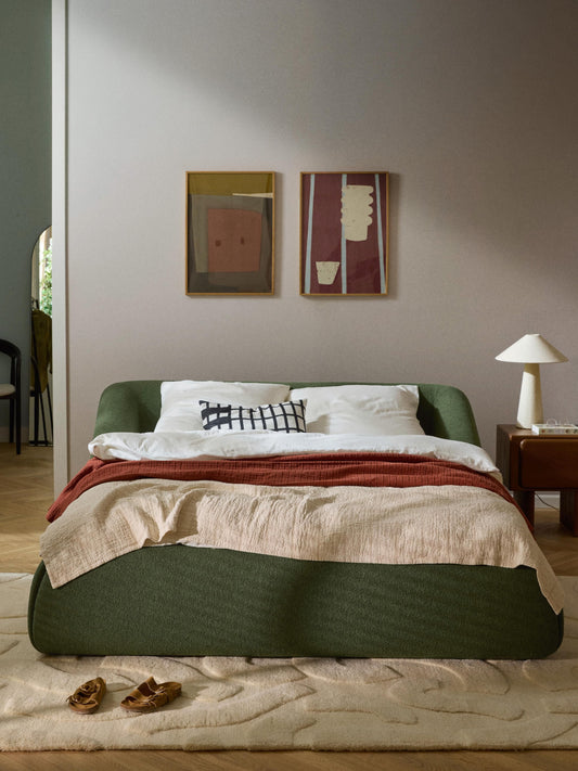Sofvella Upholstered Bed in Bouclé