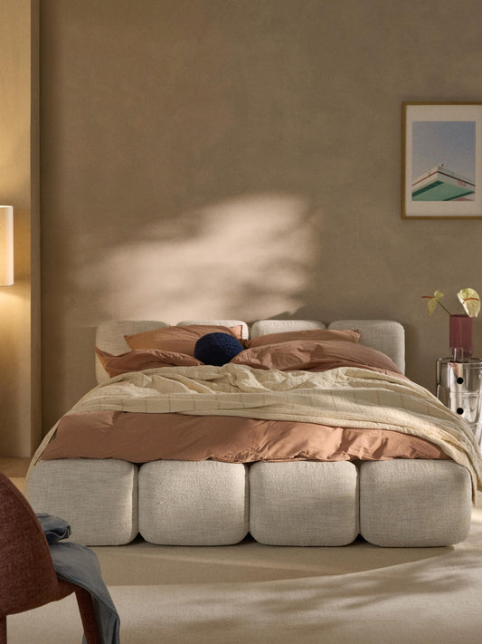 Taybria Bouclé Upholstered Bed