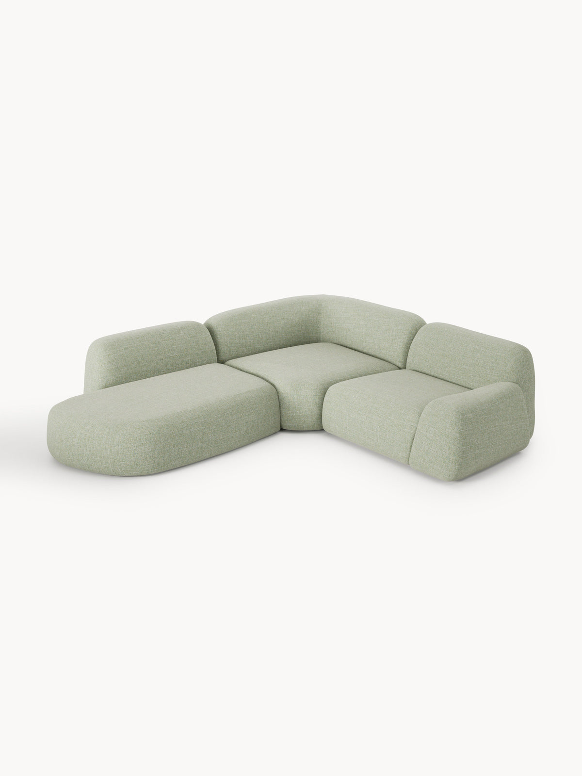 Wolstena Modular Bouclé Corner Sofa with Chaise Longue (4-Seater)