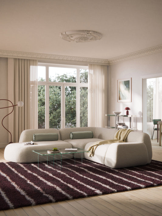 Wolstena Modular Bouclé Corner Sofa with Chaise Longue (4-Seater)