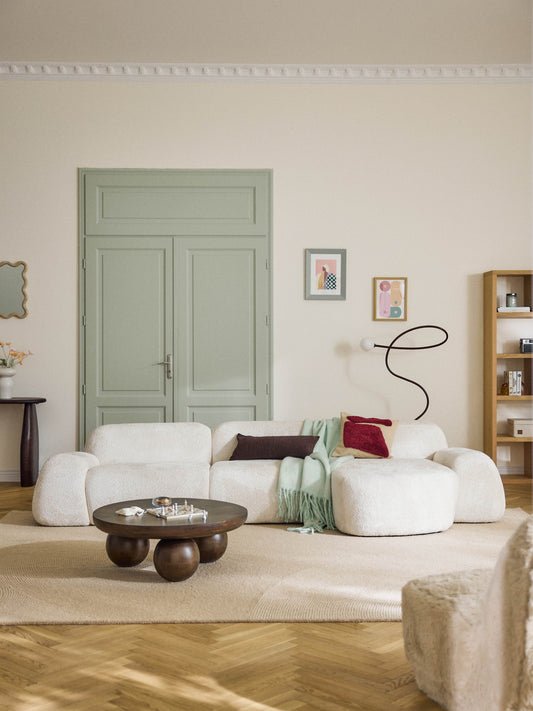 Wolstena Modular Teddy Bouclé Corner Sofa (4-Seater)