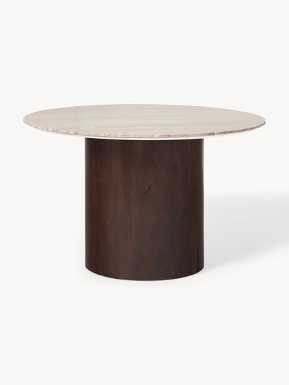 Abvella Round Dining Table in Marble, Ø 120 cm