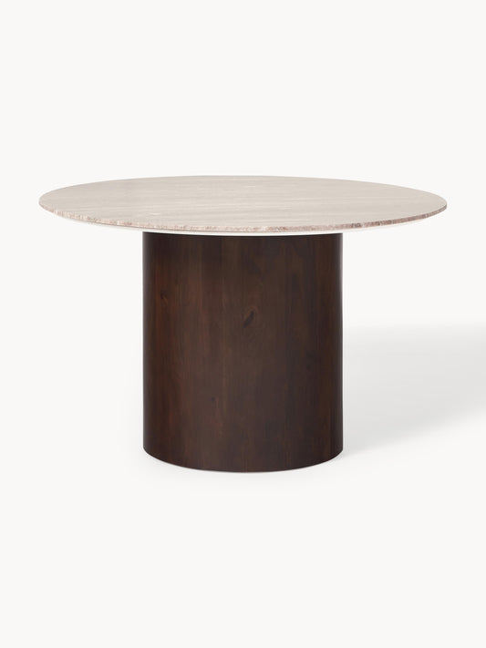 Abvella Round Dining Table in Marble, Ø 120 cm