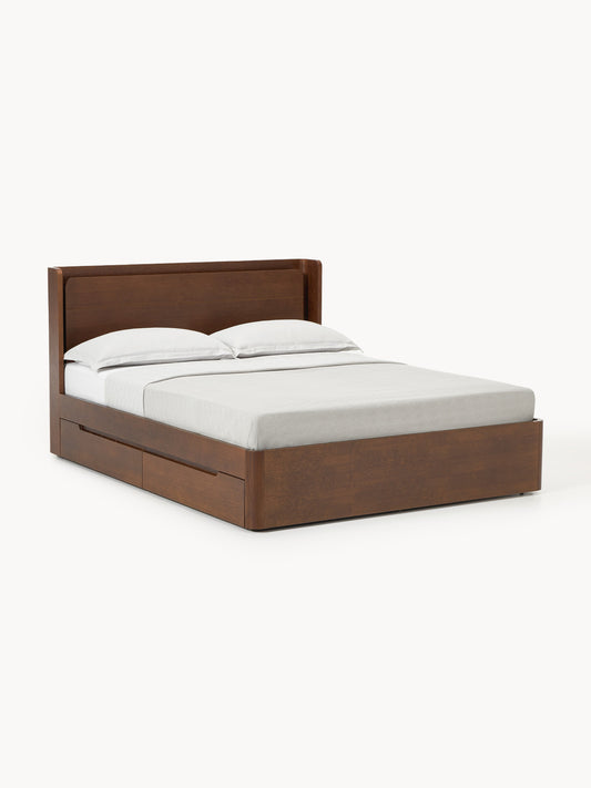 Alterno Wooden Bed with Drawers