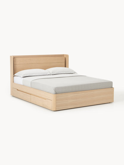 Alterno Wooden Bed with Drawers