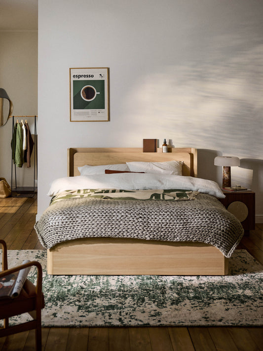 Alterno Wooden Bed with Drawers
