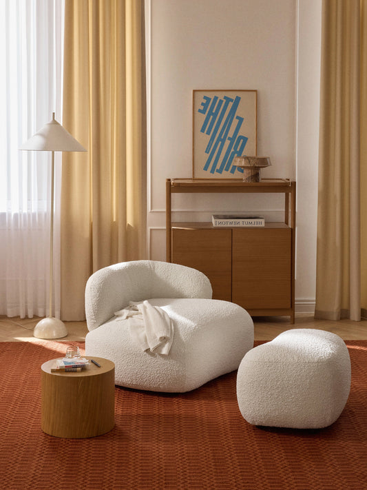 Alvira Lounge Chair in Bouclé