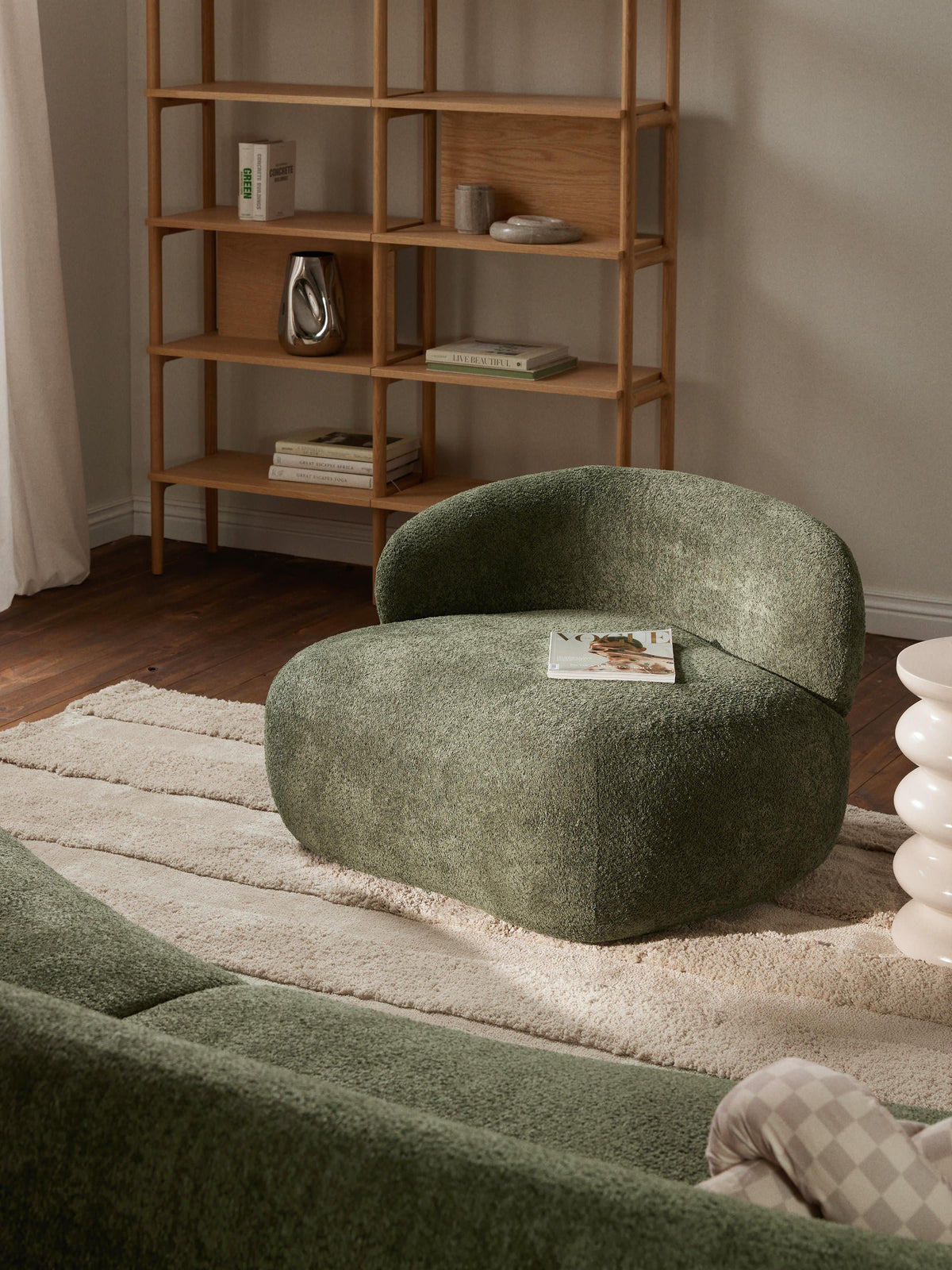 Alvira Lounge Chair in Teddy Bouclé