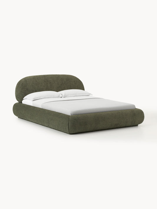 Alvira Teddy Bouclé Upholstered Bed