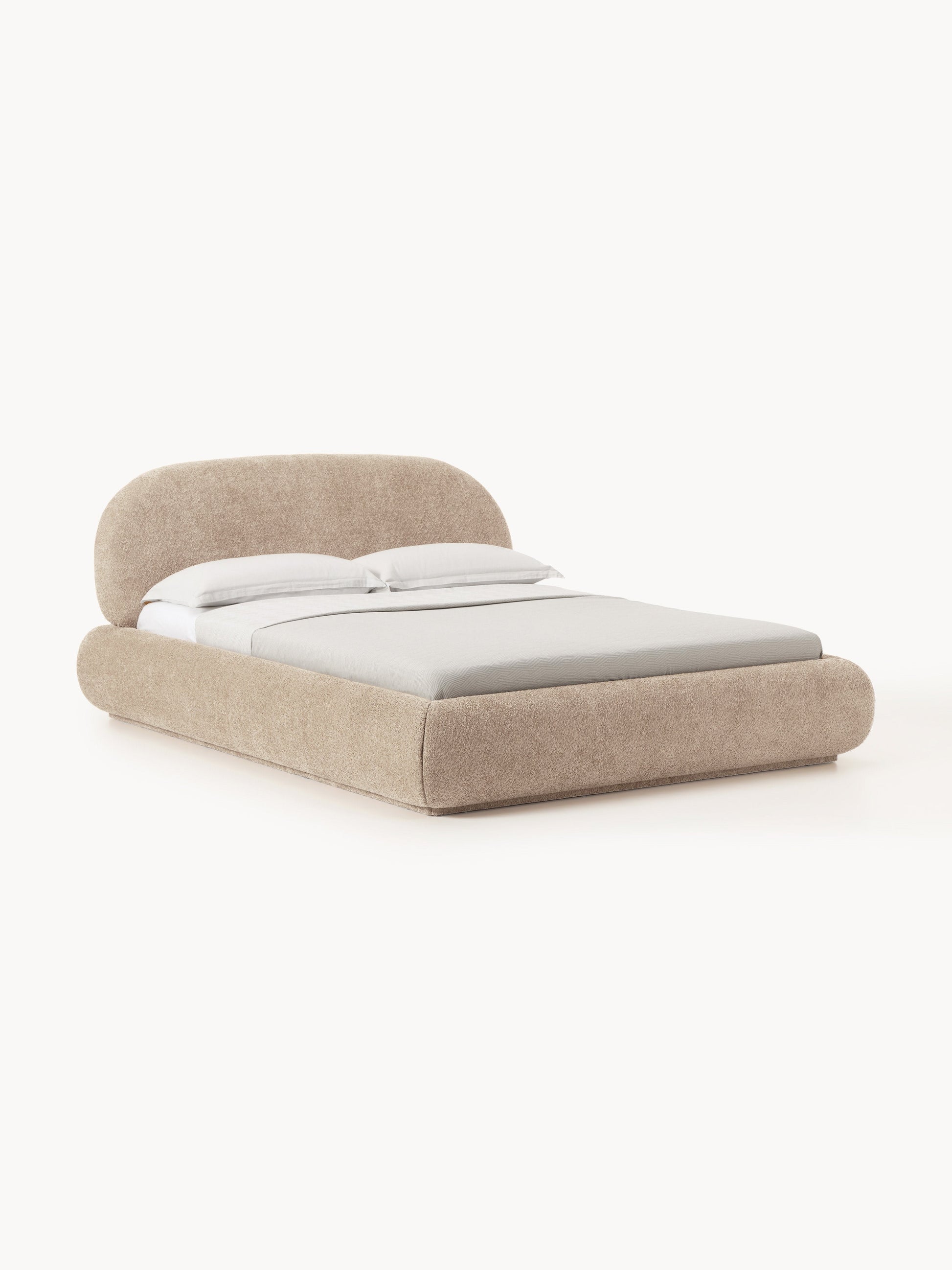 Alvira Teddy Bouclé Upholstered Bed
