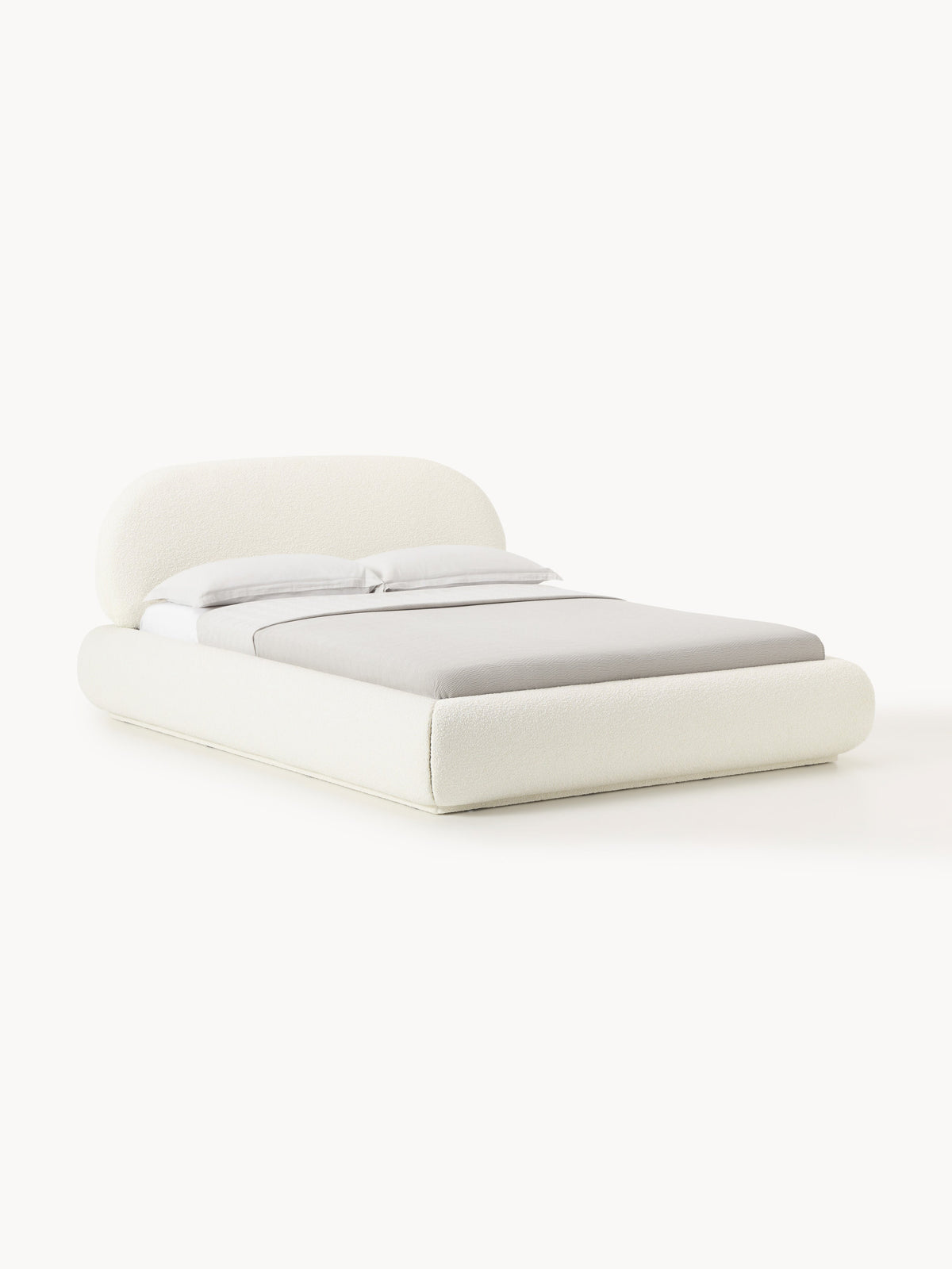 Alvira Upholstered Bed in Bouclé