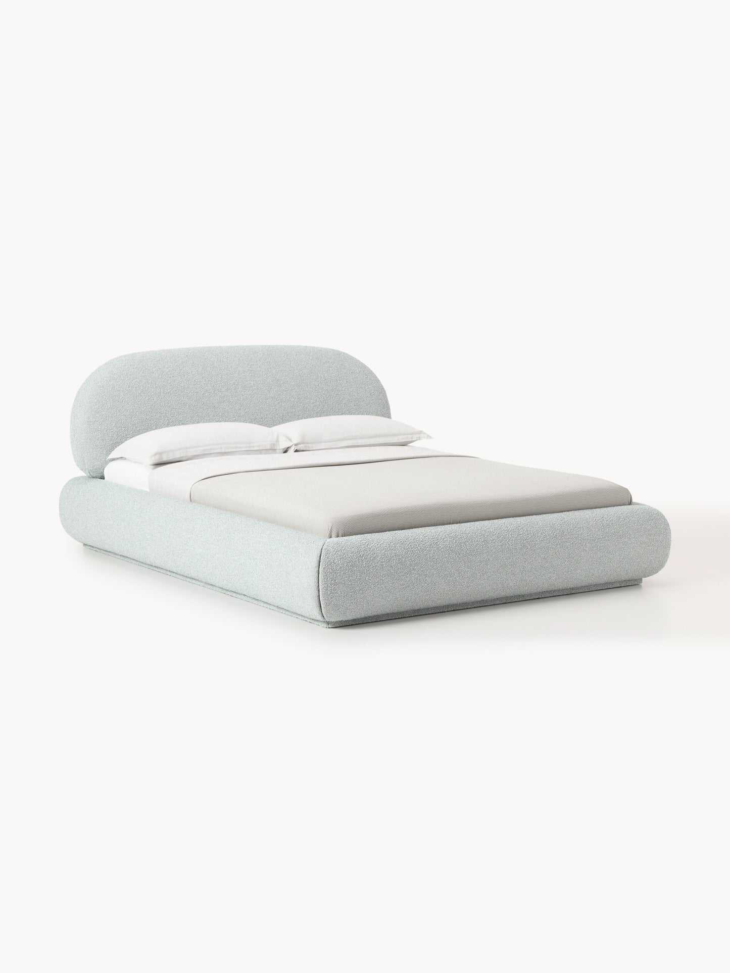 Alvira Upholstered Bed in Bouclé