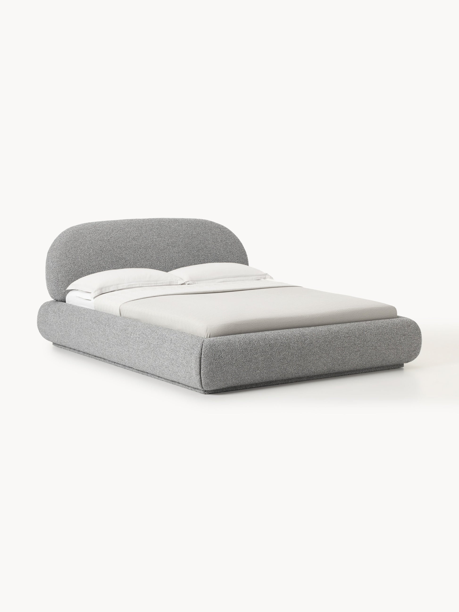 Alvira Upholstered Storage Bed in Bouclé