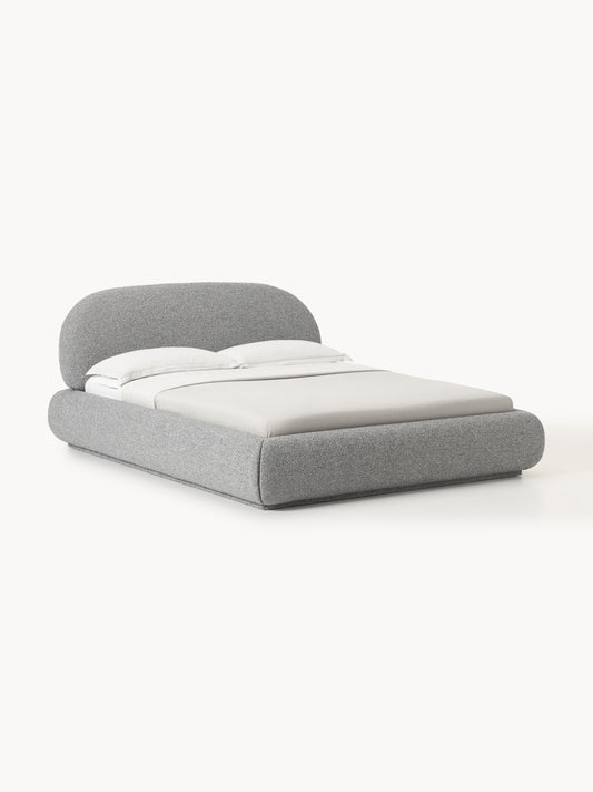 Alvira Upholstered Storage Bed in Bouclé