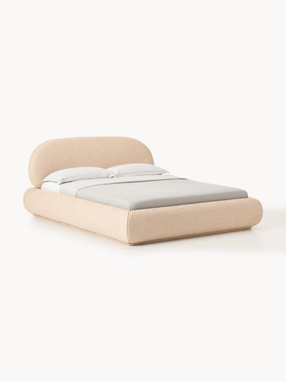 Alvira Upholstered Storage Bed in Bouclé
