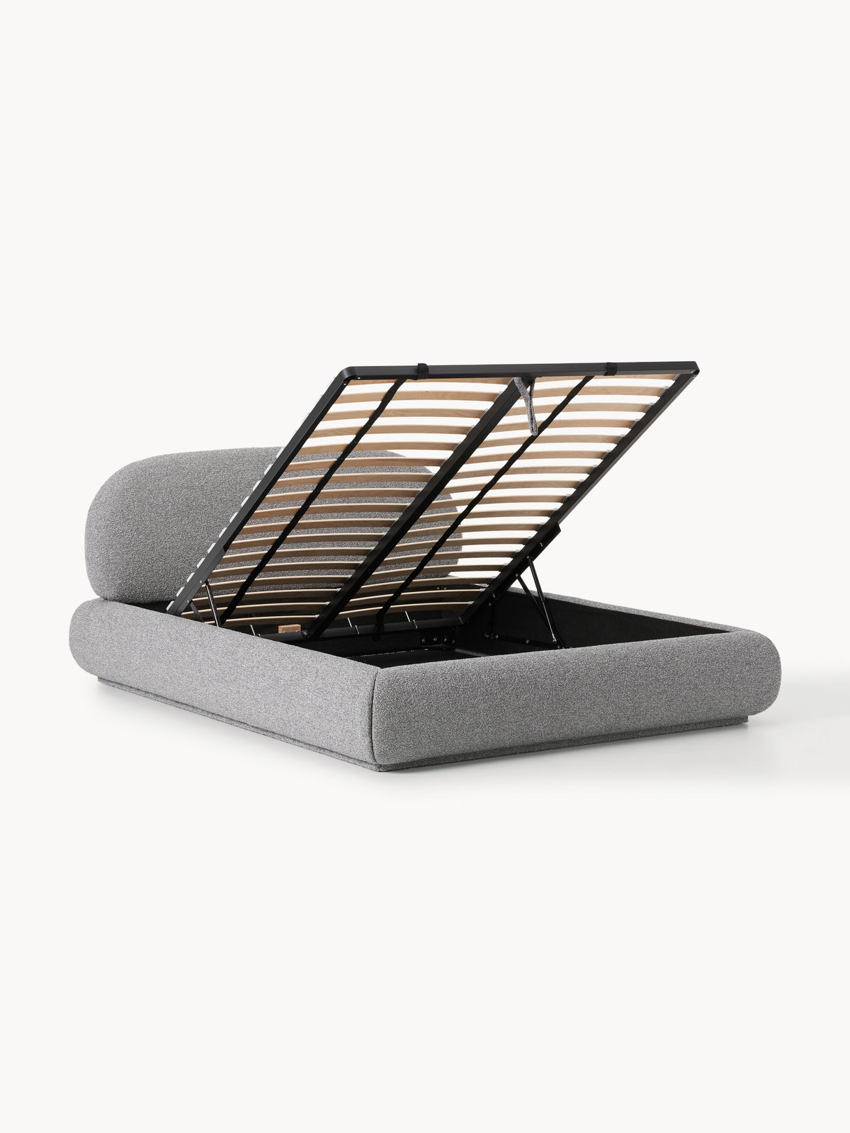 Alvira Upholstered Storage Bed in Bouclé
