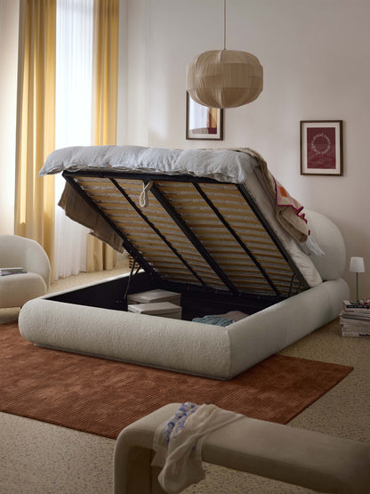 Alvira Upholstered Teddy Bed with Storage