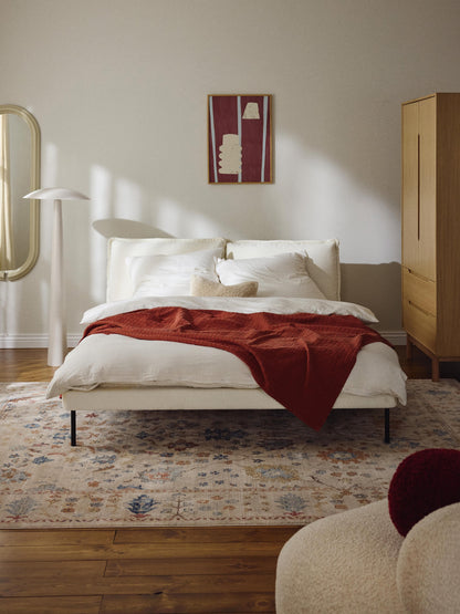 Amessana Teddy Bouclé Upholstered Bed