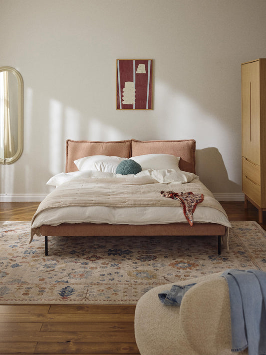 Amessana Teddy Bouclé Upholstered Bed