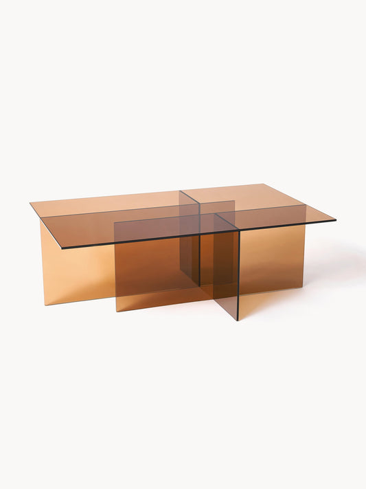 Anoursa Coffee Table in Glass, W 102 cm