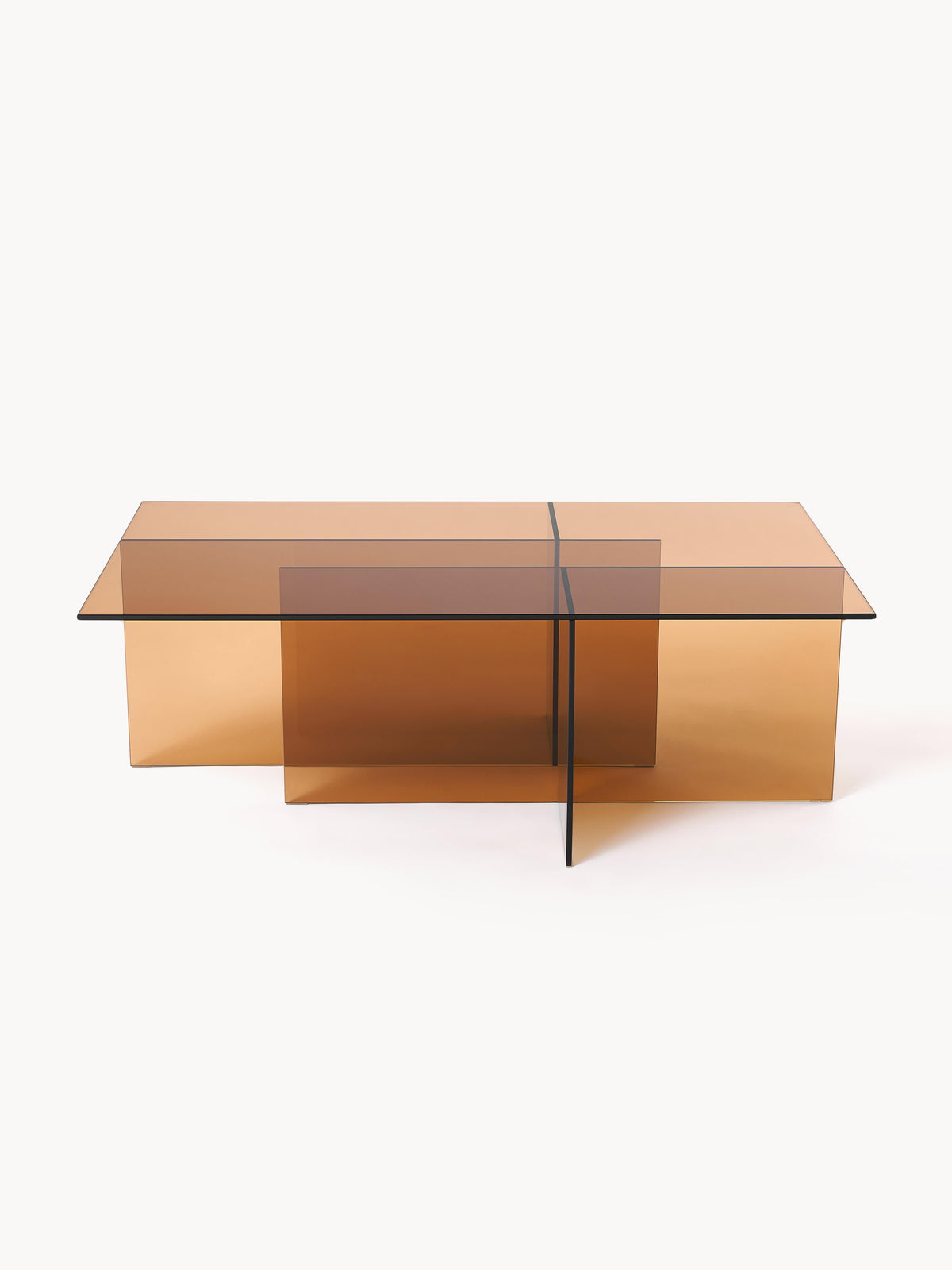 Anoursa Coffee Table in Glass, W 102 cm
