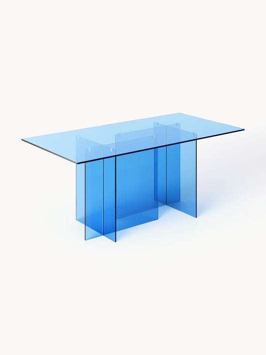 Anoursa Glass Dining Table, 180 x 90 cm