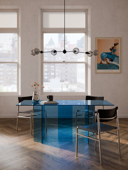 Anoursa Glass Dining Table, 180 x 90 cm
