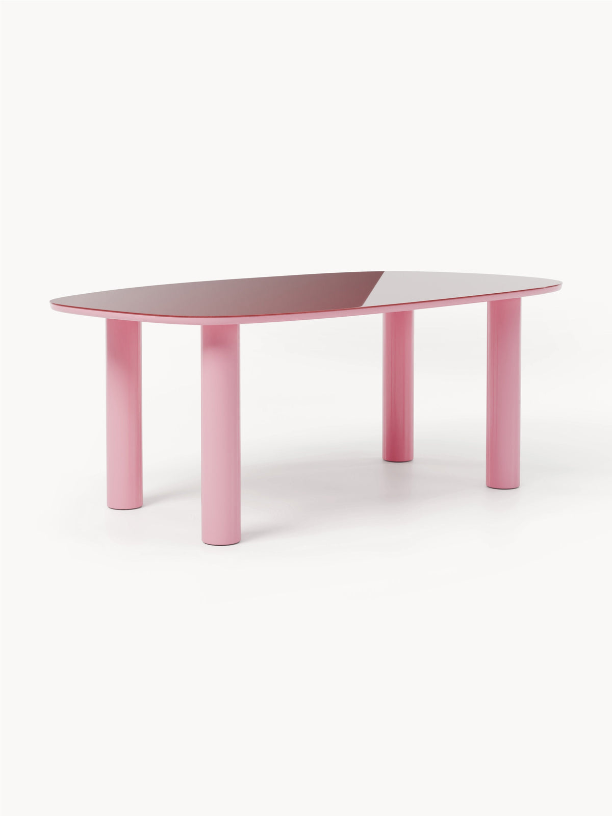 Benriva Organic Dining Table with Glass Top, 200 x 110 cm