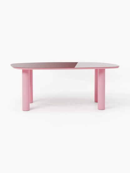 Benriva Organic Dining Table with Glass Top, 200 x 110 cm