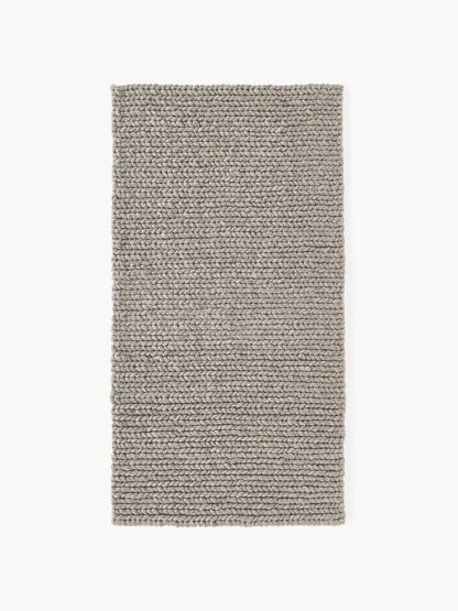Brunora Handmade Rug in Wool with Braided Texture