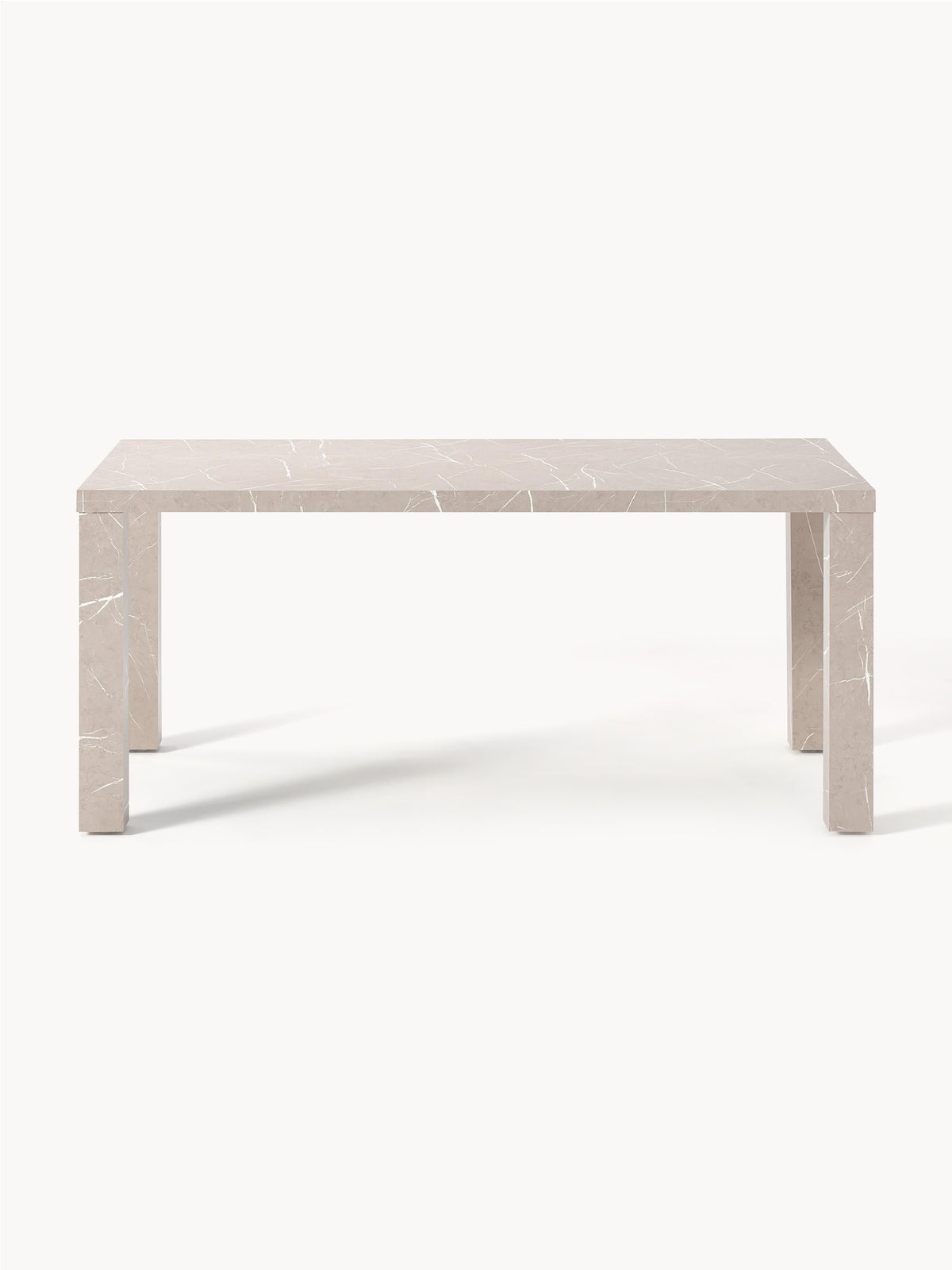 Carbell Dining Table in Marble Look, 180 x 90 cm